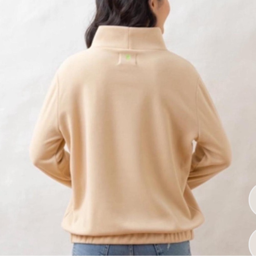 Dudley Stephens Tan Baldwin Mock Neck Terry Cloth Style Sweater XS - Picture 2 of 12